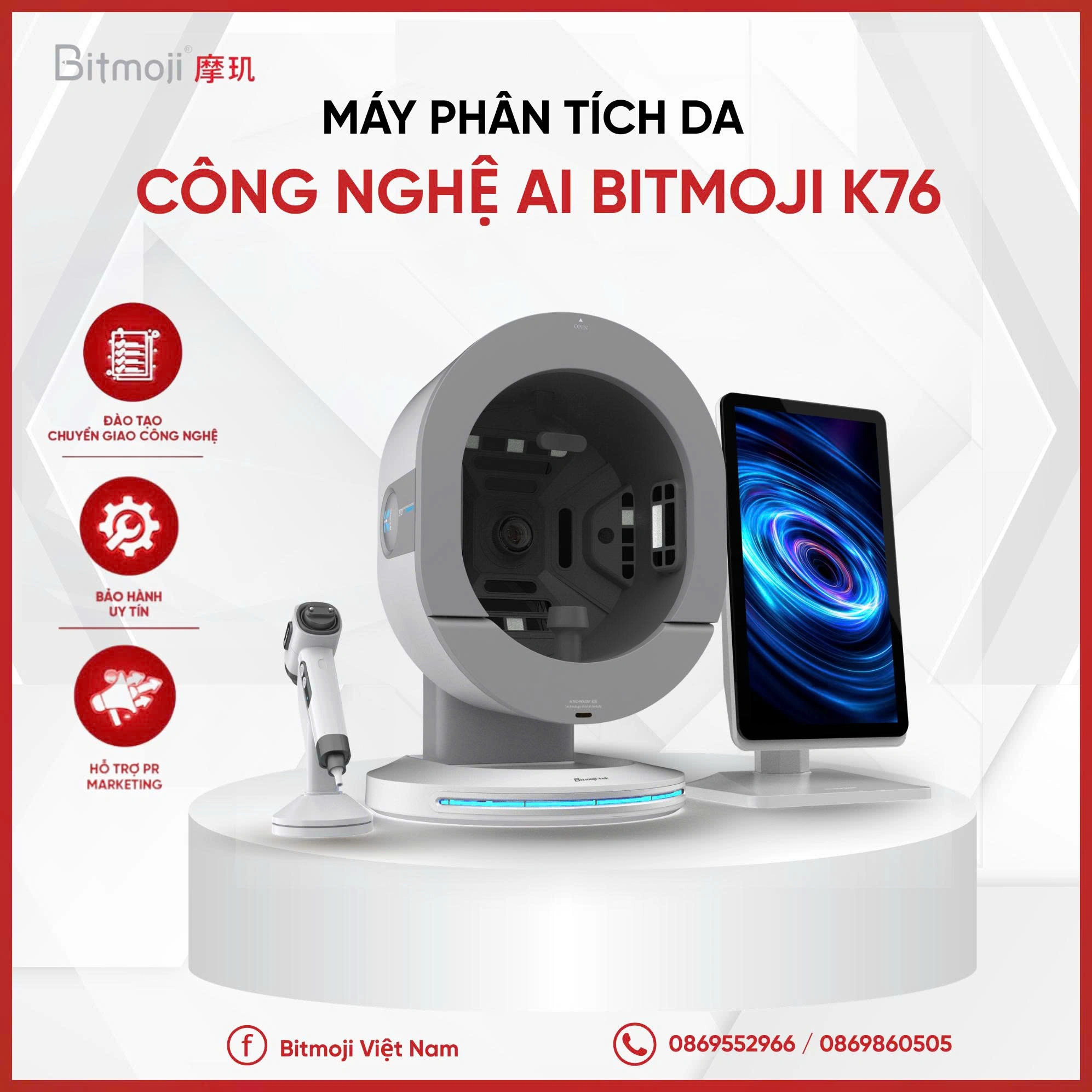 MÁY PHÂN TÍCH DA CÔNG NGHỆ AI BITMOJI K76