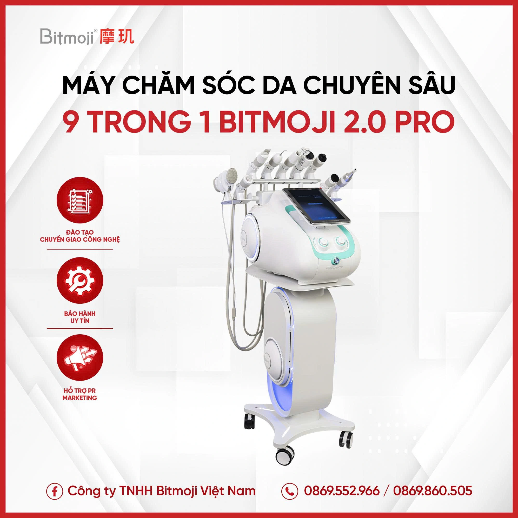 Thiết bị chăm sóc da chuyên sâu 9 trong 1 Bitmoji 2.0 pro