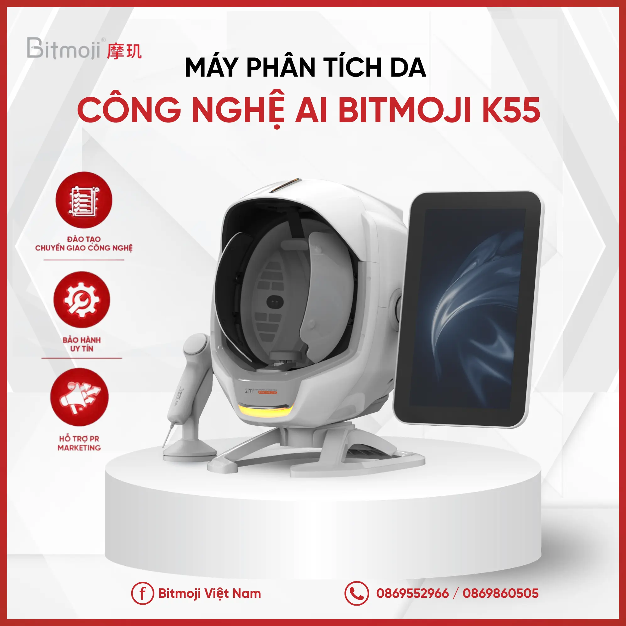 MÁY PHÂN TÍCH DA CÔNG NGHỆ AI BITMOJI K55