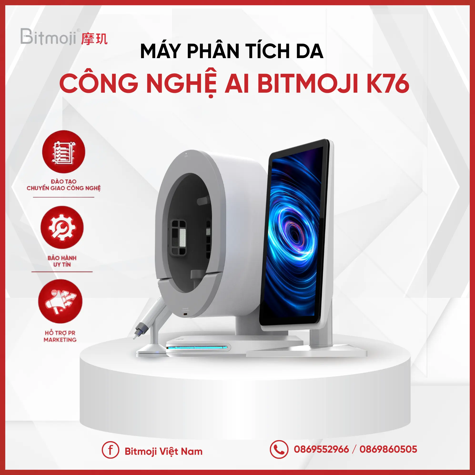 MÁY PHÂN TÍCH DA CÔNG NGHỆ AI BITMOJI K76