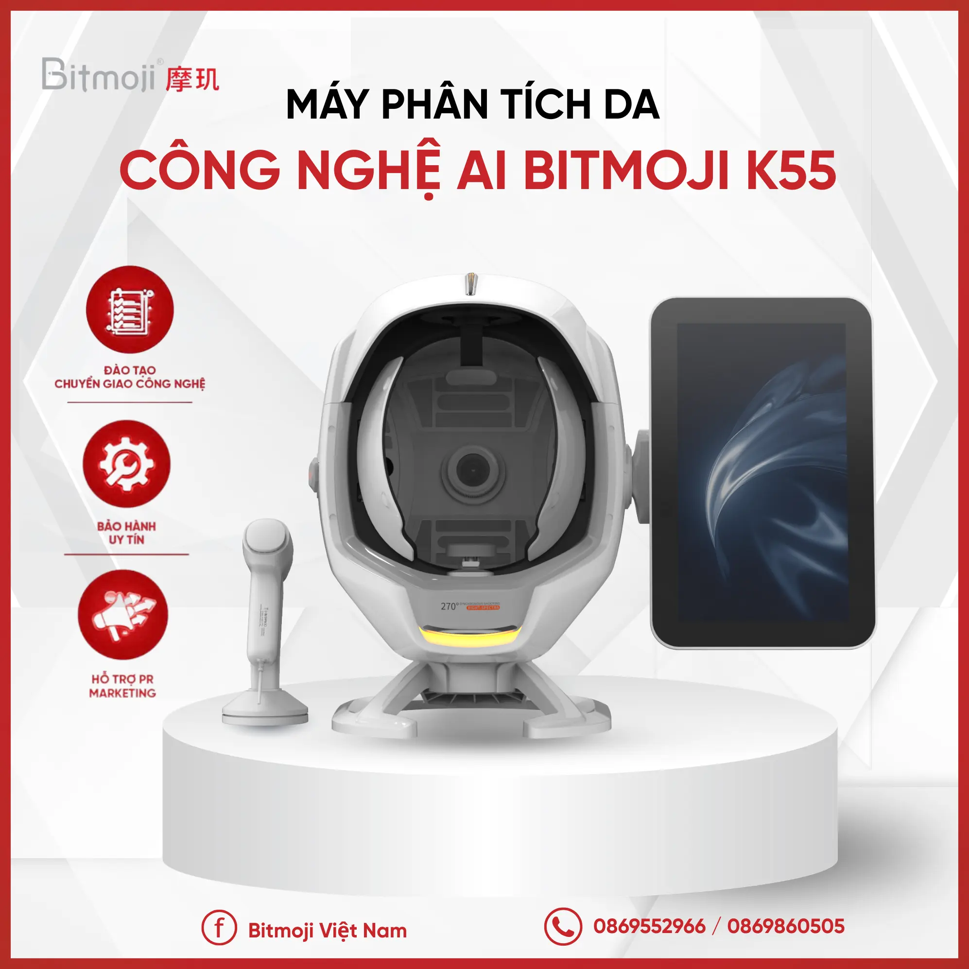 MÁY PHÂN TÍCH DA CÔNG NGHỆ AI BITMOJI K55