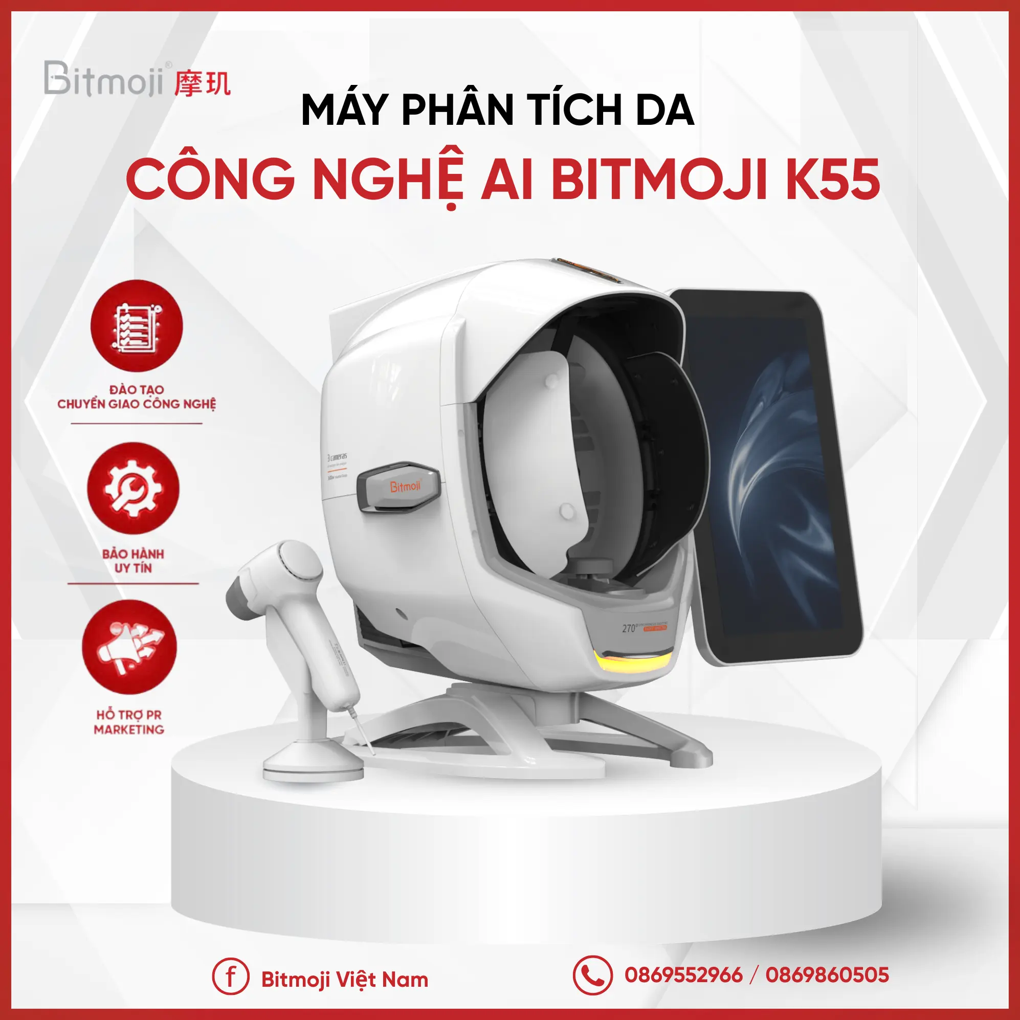 MÁY PHÂN TÍCH DA CÔNG NGHỆ AI BITMOJI K55