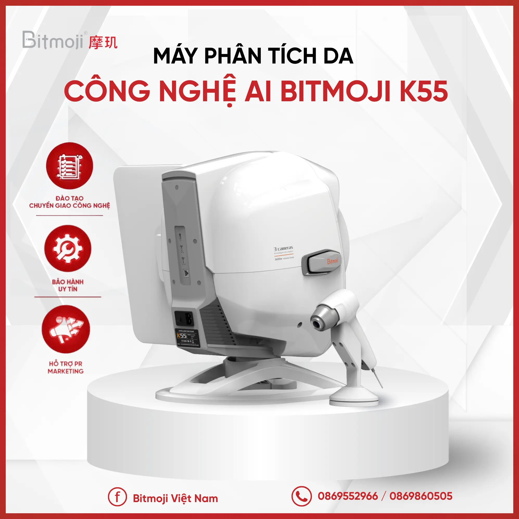 MÁY PHÂN TÍCH DA CÔNG NGHỆ AI BITMOJI K55